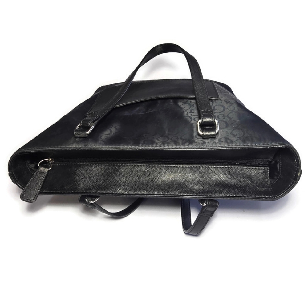 Guess Plummer Polyester Top Handle Logo Purse Bag Tote Zipper Closure - Picture 5 of 11